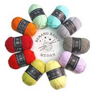 KATUN [Medan Knitting Yarn] Milk Cotton Knitting Yarn 4PLY 50gr – Milk Cotton 4 PLY Yarn Import Croc