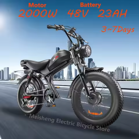 Ebike C93 20 inch fat tire 2000W dual motor 48V 23Ah lithium battery hydraulic brake mountain off-ro