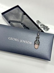 全新 Georg Jensen 喬治傑森項鍊  2011年度項鍊 玫瑰石 Heritage 925 純銀項鍊