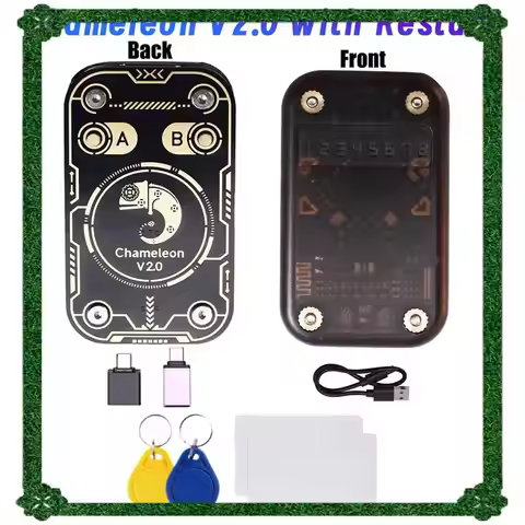 T64! Chameleon V2.0 RFID Smart Chip Reader Emulator NFC Duplicator Keychain/CUID Card 125K 13.56M C 