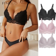 FINETOO Lace And Sexy Underwear For Woman Soft Bra  Push Up Lingerie