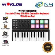 WORLDE Panda Mini MIDI Keyboard MIDI Controller and Drum Pad MINI 25-Key Ultra-Portable USB MIDI Key