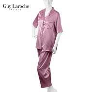 ชุดนอน  แบรนด์ Guy Laroche ปาจามา ผ้า SATIN  FG3768 GV3766 ( M - XL) ชุดนอน เสื้อแขนสั้น กางเกงขายาว ดีไซน์เรียบหรู ปัก Guy Laroche