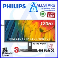 Philips 40B1U5600 40 Inch IPS Monitor / WQHD, 3440 x 1440, 120Hz, 4ms, Built-In Speaker (Warranty 3y