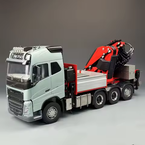 F1650 RC Truck Tamiya 1/14 FH750 8X8 Metal Hydraulic Belt Rear Steering F1650 Crane Dump Truck with 