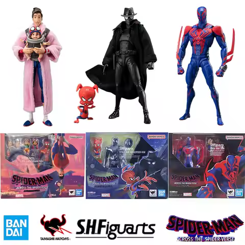 BANDAI SHF SPIDER-MAN: ACROSS THE SPIDER-VERSE Peter B Parker Mayday Parker Spider-Man Noir Spider-H