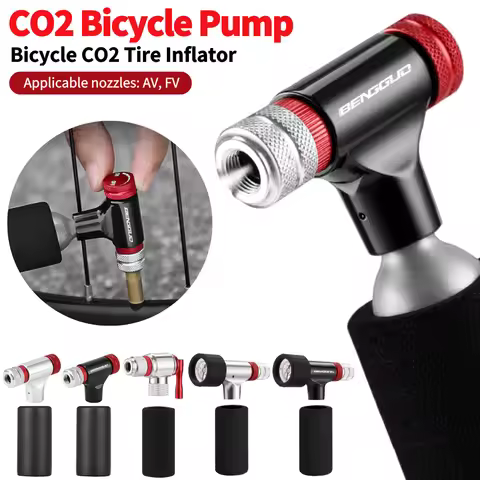 CO2 Bicycle Tire Inflator CO2 Bicycle Pump Schrader & Presta CO2 Pumps Inflator Head Mini Bike CO2 I