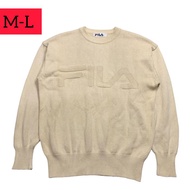 Jaket sweater wol rajut - knitwear FILA made in Italy ( size M - L )