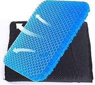 Fesasn Gel Seat Cushion,Thick Big and Breathable Honeycomb Design with Anti Slip Properties for Office Chairs Pad,Car and Truck Seat Cushion,Wheelchair Cushions（2.4 Inch Thick ）