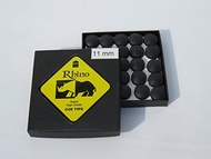 RHINO Billiards Cue Tips Hide EXCLUSIVE BUFFALO - 11 mm Medium SOFT Rating - 10 Pieces Per BOX - COL