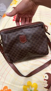 CELINE  經典印花斜挎包  凱旋門 老花雲朵包 腋下包斜背包 CELINE Vintage