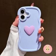 Macaron Wave Matte Heart Phone Case For OPPO A60 A40 A40M A3 A3X A18 A38 A98 A79 A78 A76 A96 A58 A57