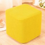 [48H Shipping] Elastic Fabric Square Velvet Shoe Changing Stool Chair Cover Corn Cover Square Stool 