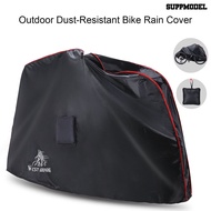 [SM]Bicycle Cover Wear-resistant Foldable Waterproof UV Resistant Fasten Tape Design Polyester Outdoor Dust-Resistant Bike Rain Cover Bike Supplies