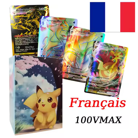 French Version Pokemon Cards VMAX V EX GX MEGA Carte Collection Battle Trainer Children's Christmas 