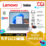 Lenovo 16" Thinkbook 16 G6 ABP Ryzen 3 7330U 8GB 256GB IPS WUXGA W11P With Office 1Y Onsite