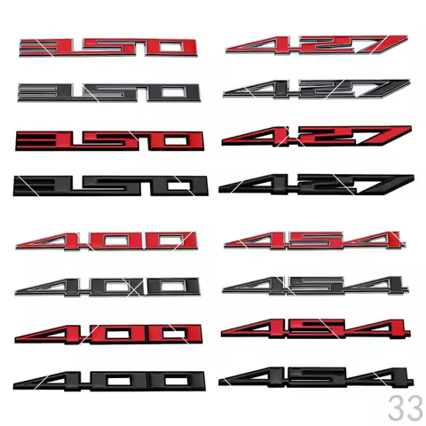 Metal 427 350 Emblem 400 454 Car Fender Badge Trunk Decal Sticker For Chevrolet ZR1ZL1 Camaro Corvet