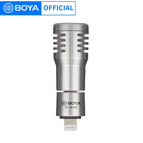 BOYA BY-P4D Mini Plug and Play Portable Condenser Microphone for iphone 13 14 ipad iOS Devices Youtu