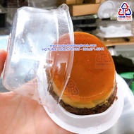 100 Hộp H16 oval trắng đựng bánh gato flan - Hộp HH16 đựng bánh oval nhỏ