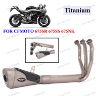 Titanium For CFMOTO 675SRR 675SR 675NK 675SS ALL YEARS Motorcycle Exhaust Muffler Escape Full System