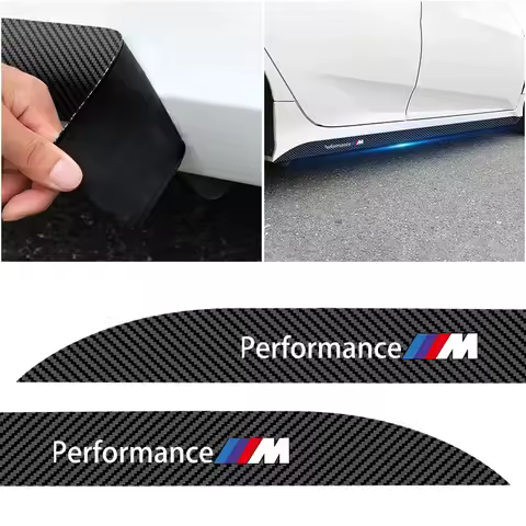 2pcs New Car Door Side Skirt Car Body Decal Carbon Fiber Car Stickers For BMW M MINIE F10 F20 F30 X5