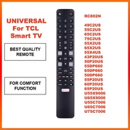 TCL RC802N New Original RC802N YLI2 For RCA TCL HITACHI Smart TV Remote Control 06-IRPT45-BRC802N 4K HDTV P20 C2 series 32S6000S 40S6000FS 43S6000FS