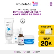 Whitelab 4pcs Anti Aging Series - Facial Cleanser Essence Toner Serum Moisturizer Paket Skincare