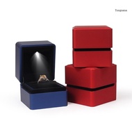 【CH*】 Rubber Ring Box Jewelry Organizer Case Pouch Display Box for Wedding Engagement