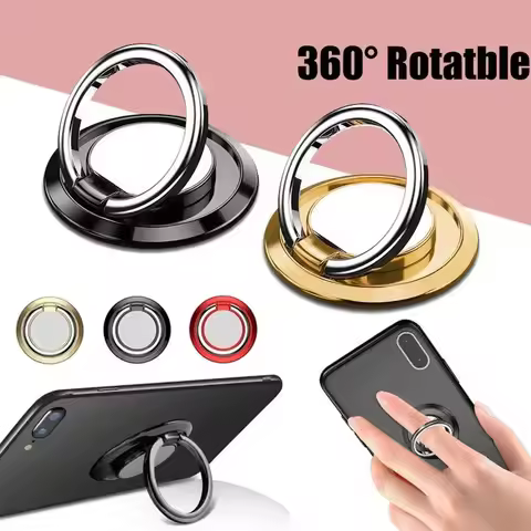 1-5pcs Magnetic Phone Finger Ring Holder Universal Luxury Rotatable Mobile Phone Stand Grip Back Bra