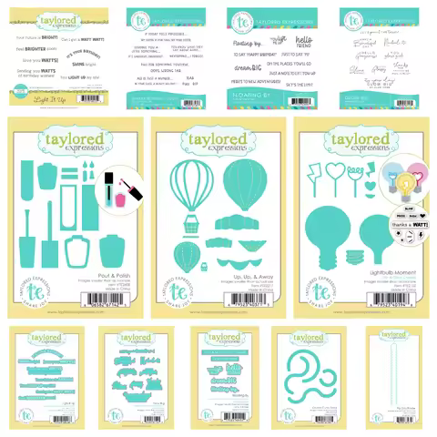 Pout & Polish Die Set Metal Cutting Dies and Stamps For DIY Scrapbook Hot air balloon Cards Decorati