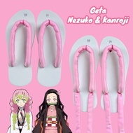 Geta Nezuko & Kanroji - Nezuko & Kanroji Shoes Cosplay Kimetsu no Yaiba