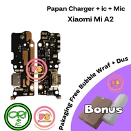 Connector Charger Xiaomi Mi A2 Ori Oem Flexible Charger + ic Pcb Board Connector Cas + ic + Mic