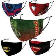 [SG READY STOCK] Adult Mask Marvel Mask Superhero Mask Washable Mask Reusable Masks Face Masks Ironman Mask
