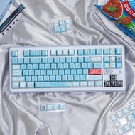 EVA Zero Machine Comic Style Keycap Blue PBT Sublimation Cherry Original Factory Highly Simple 64/75