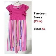 [CD009] Pre-Teen Summer Dress (Pink, XL)