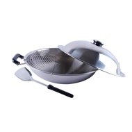 Zebra 5 Ply Wok W/Lid & Wire (38cm)