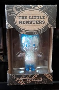how2work the little monster mini labubu 藍閃條