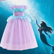 ❤️Girls Princess Cosplay Mermaid Cinderella Rapunzel pakaian kanak-kanak kostum pakaian mewah mewah 