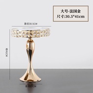 Crystal Glass Cake Stand High Footed Dessert Display Plate Luxury Fruit Tray European Style Home Dec