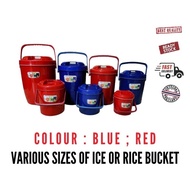(PICNIC)THAILAND PRODUCT  RICE & ICE BUCKET_ICE COOLER_TONG NASI_TONG AIR BATU_BEKAS NASI_BEKAS SERB