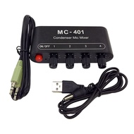 New Mini Audio Mixer Condenser Microphone Mixer Four-In-One Microphone Amplifier for Computer Sound