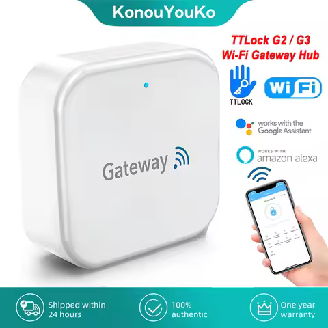 TTLOCK APP G2/G3 WiFi Gateway Hub for Smart Door Lock Unlock Bluetooth to Wi-Fi Converter Voice Cont