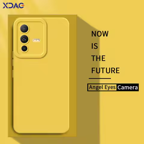 Angel Eyes Square Liquid Silicone Phone Case for VIVO V23 Pro 5G Soft Mobile Cover VIVOV23 V 23 V23P