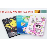 Cover Flip Stand PU Leather Case For Galaxy X95 Tab 10.8-inch Global X95Pro Pro+ 2024 New Android 5G