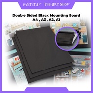[WETAS] A4 , A3 , A2, A1 Double Sided Black Mounting Board / Black Card Black Board / Kad Board / Bo
