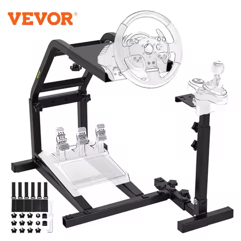 VEVOR Racing Simulator Stand Adjustable Steering Wheel Stand Compatible with Logitech G29/G27/G25/GT
