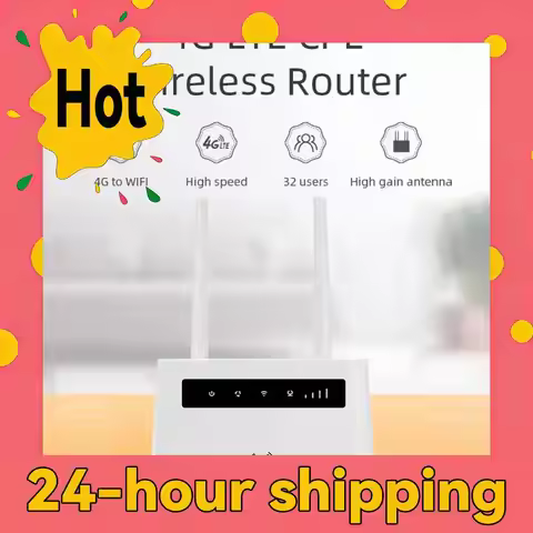 （EU Plug）Wireless 4G LTE WiFi Router with SIM Card Slot RJ11 Voice Call Support Unlocked 4G Modem fo