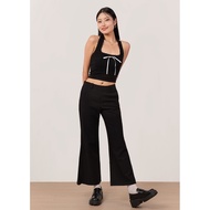 Hotstuff Flare Mid-Waisted Pants in Black