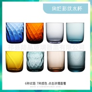 Creative Gorgeous Color Pattern Glass Water Cup Household Whiskey Glass Juice Glass Blowing Water Cu