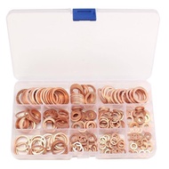Copper BoltsRing 200 Pcs Copper Gasket M5 M6 M8 M10 M12 M14 O-ring Copper Gasket